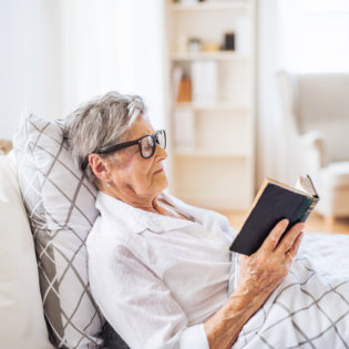 senior woman reading